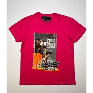 Revolve La Detresse Panic O'Clock Tee Pink Cookies Graphic Print Size Medium EUC